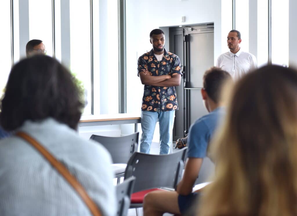 Olivier Fleuron à l'occasion d'une Masterclass "Du gaming à l'emploi"